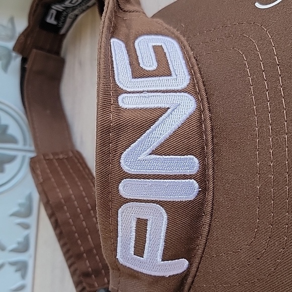 NWOT Ping Cadet Womens Adjustable Strapback Moisture Wicking Golf Visor Brown - Picture 4 of 12